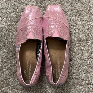 PINK GLITTER TOMS